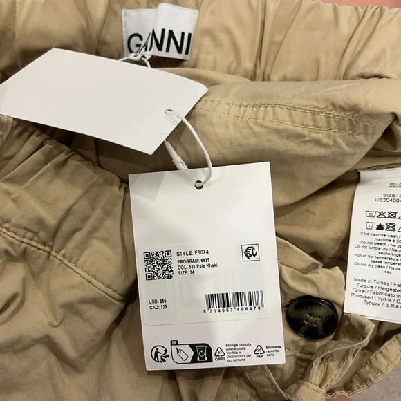 Ganni Beige Cargo Pants - Picture 6 of 6